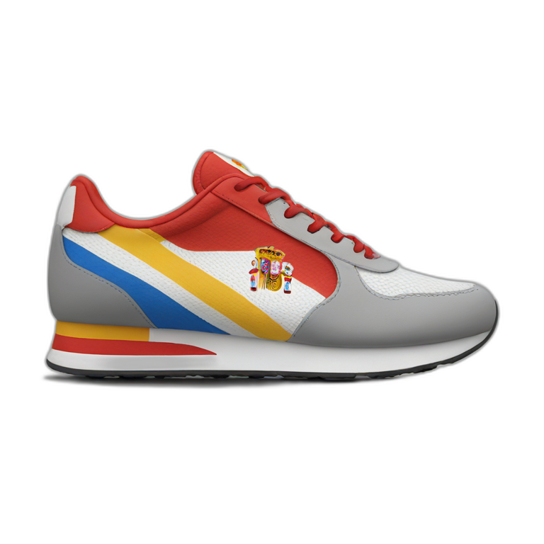 Jogging shoes Spanish flag emoji