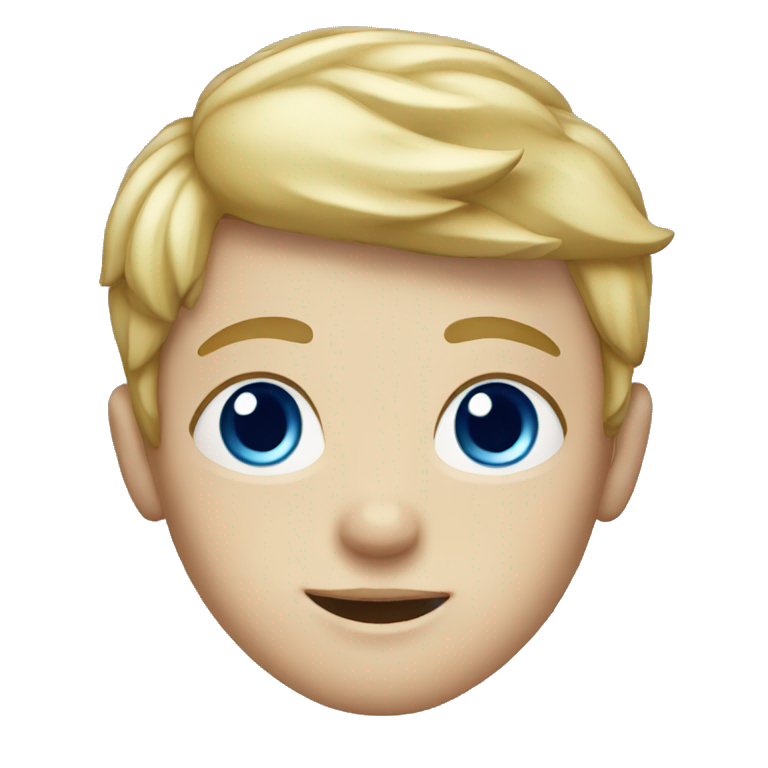 Boy with blue eyes and blonde hair and freckles emoji