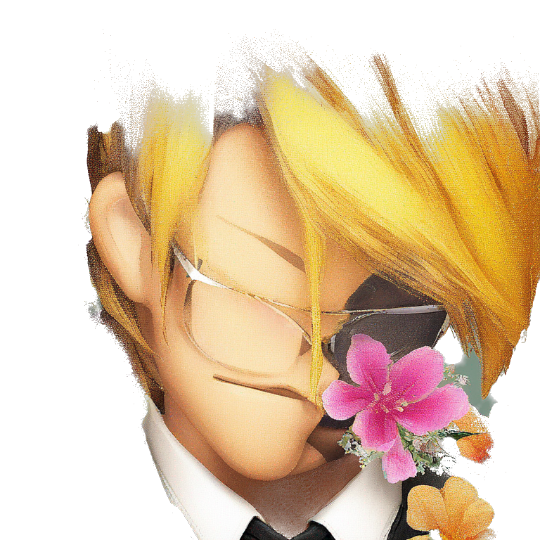 flower boy with black beard emoji