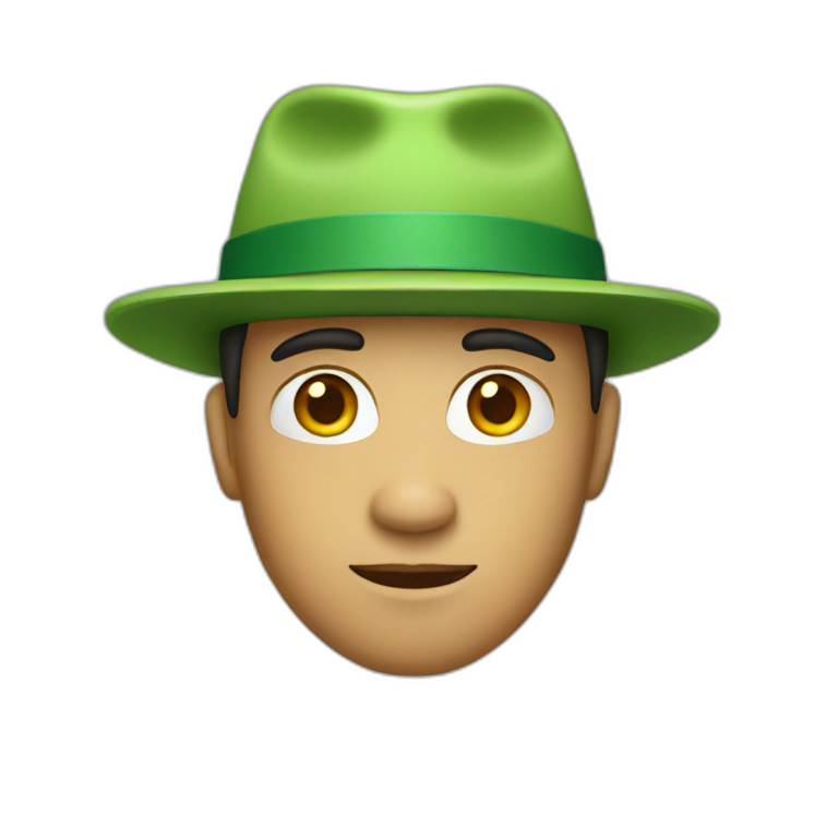 person with green hat emoji