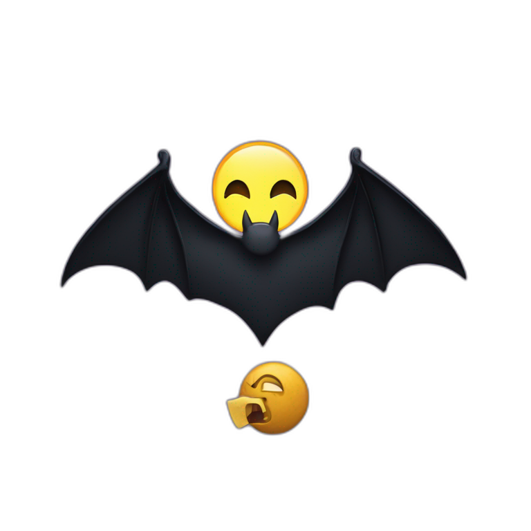 bat signal with a flex emoji instead of a bat emoji