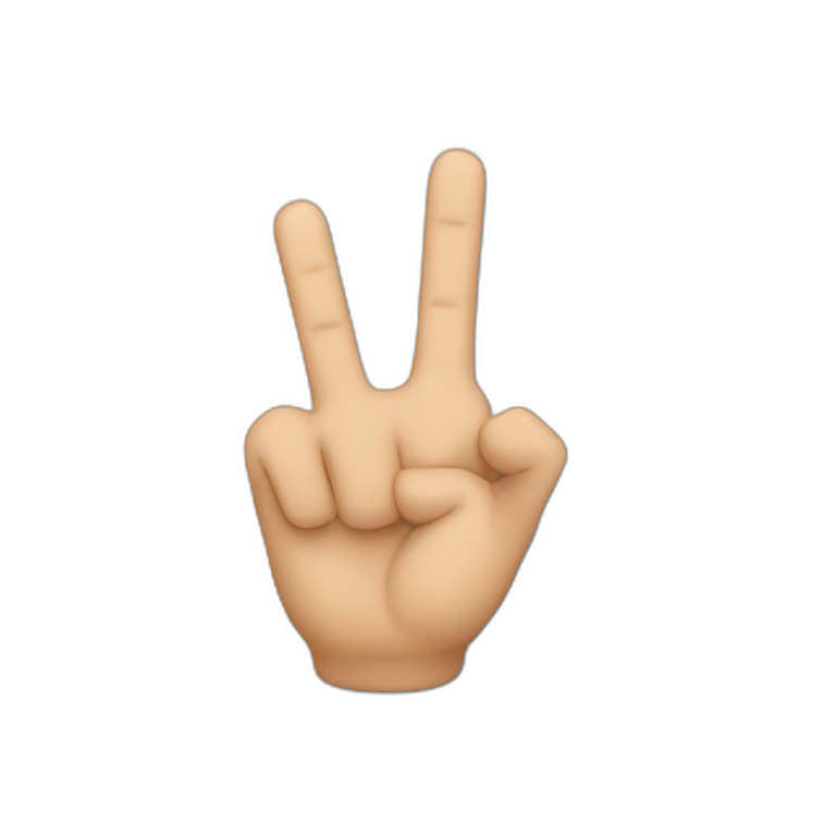 Third finger only up on left hand emoji