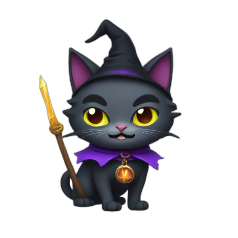 Evil Wizard cat emoji