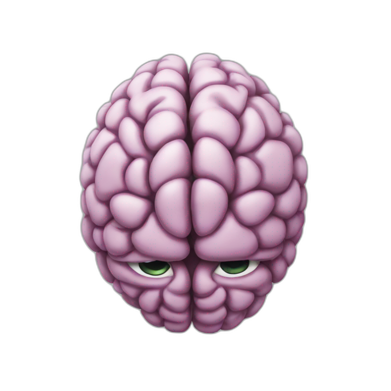 Brain with no wrinkles emoji