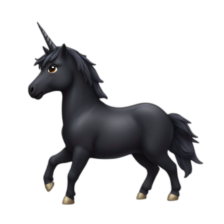 black unicorn emoji