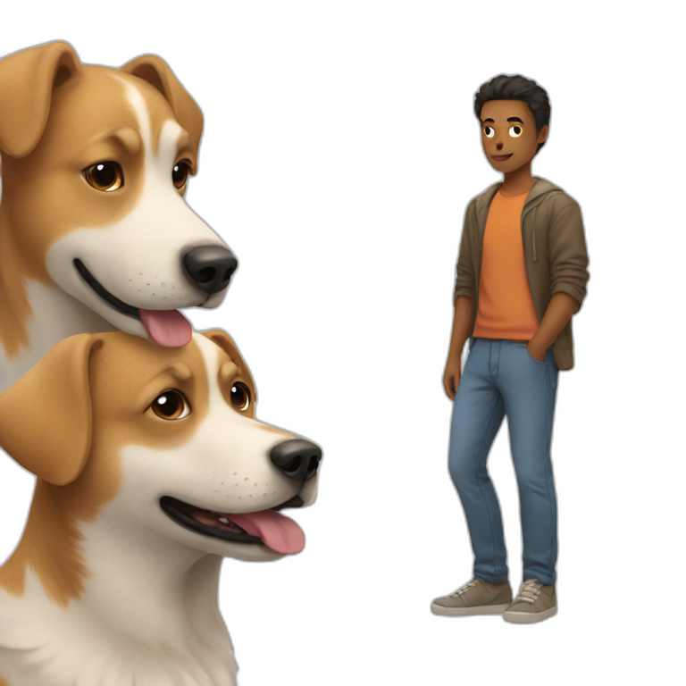 dog and human  emoji