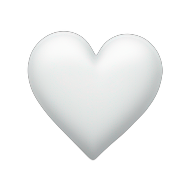 I phone White heart broke emoji