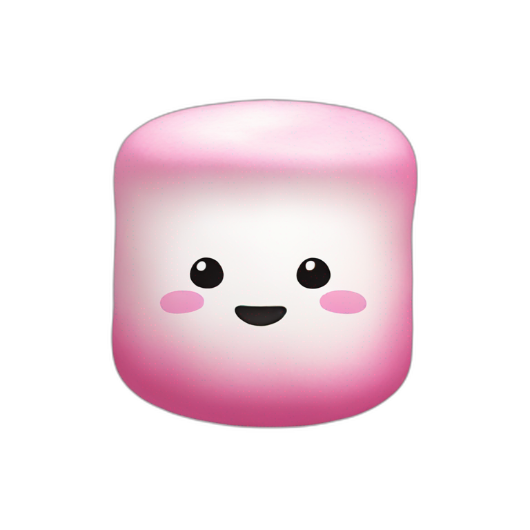 Pink marshmallow without face emoji