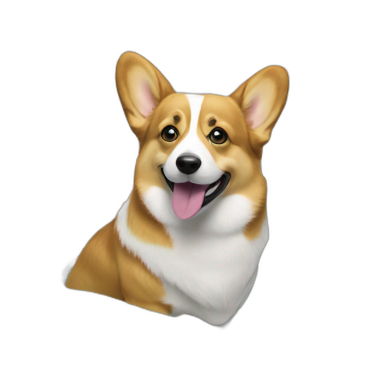 corgi in bath of dollar bills emoji