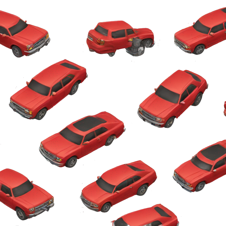Auto rojo emoji