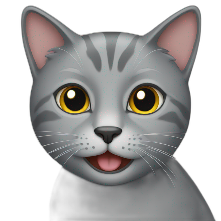 Grey cat  emoji