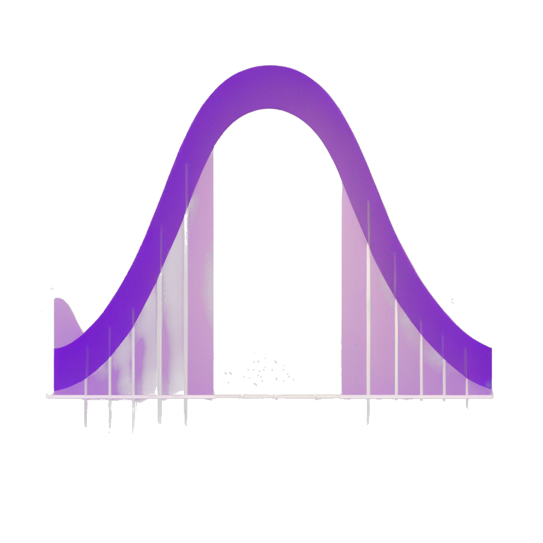 bell curve graph in purple hue emoji