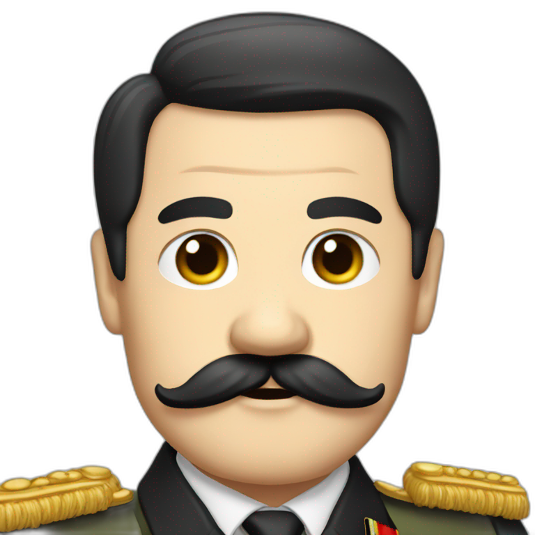 German dictator with black hair and square mustache emoji