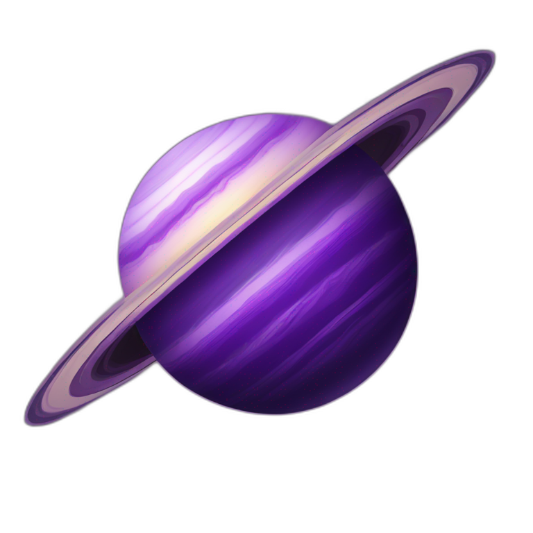 A purple saturn emoji