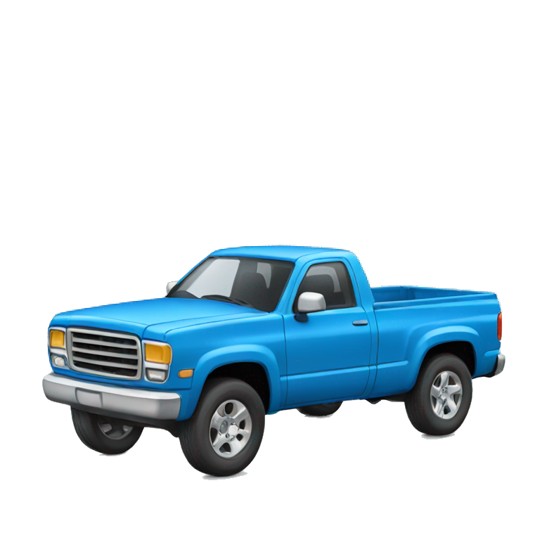 pickup truck blue side view emoji
