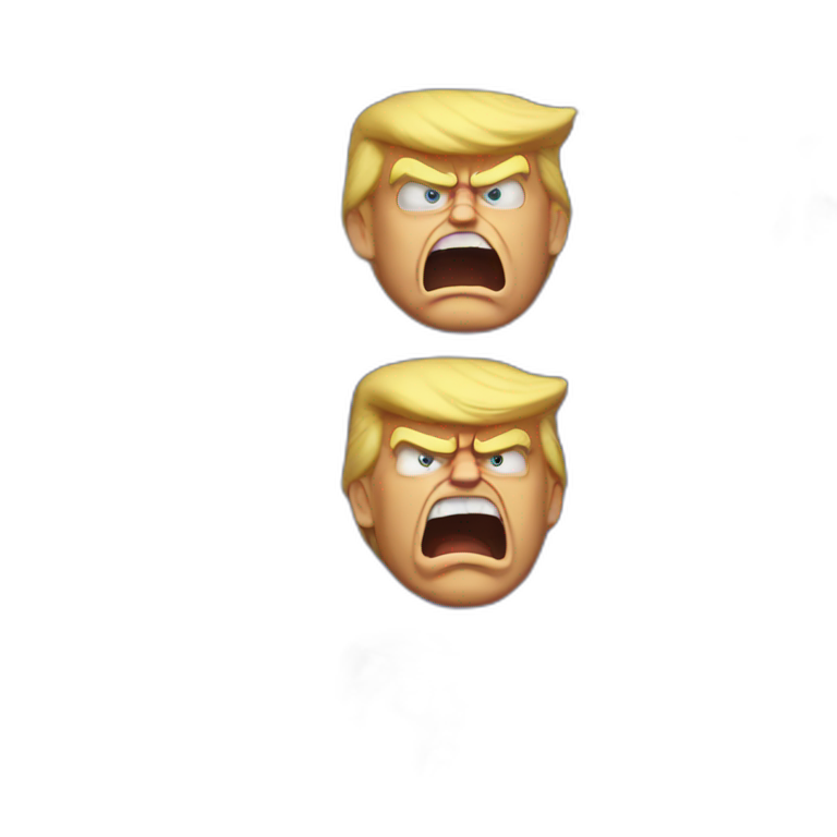 Donald Trump angry yelling emoji