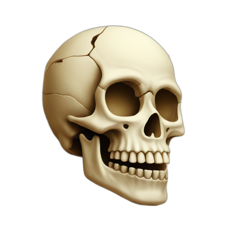  skull on book   emoji