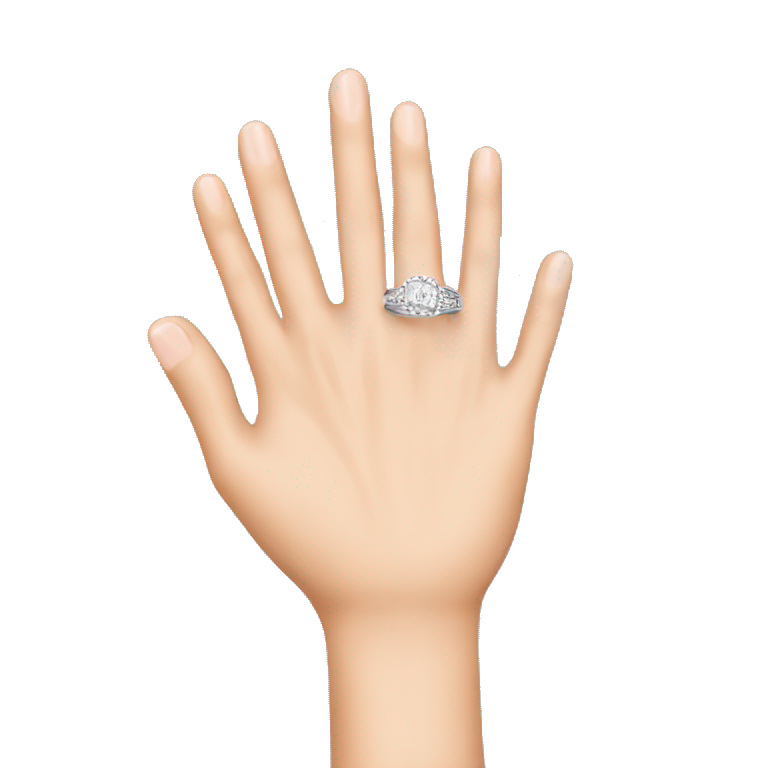 Hand with wedding ring emoji