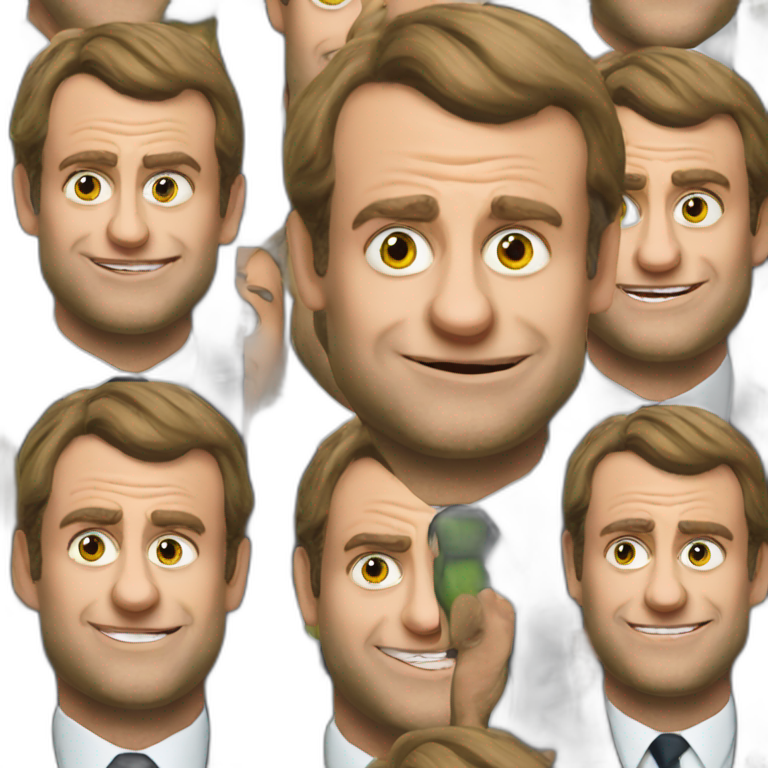 emmanuel macron shrek face emoji