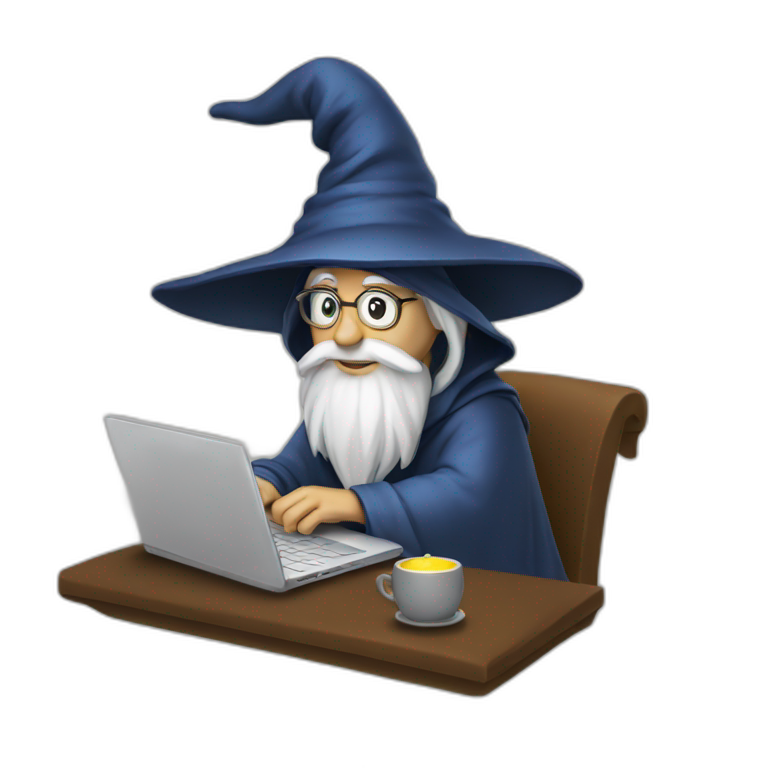 wizard using a laptop emoji