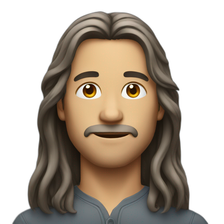 Man with long hairs emoji