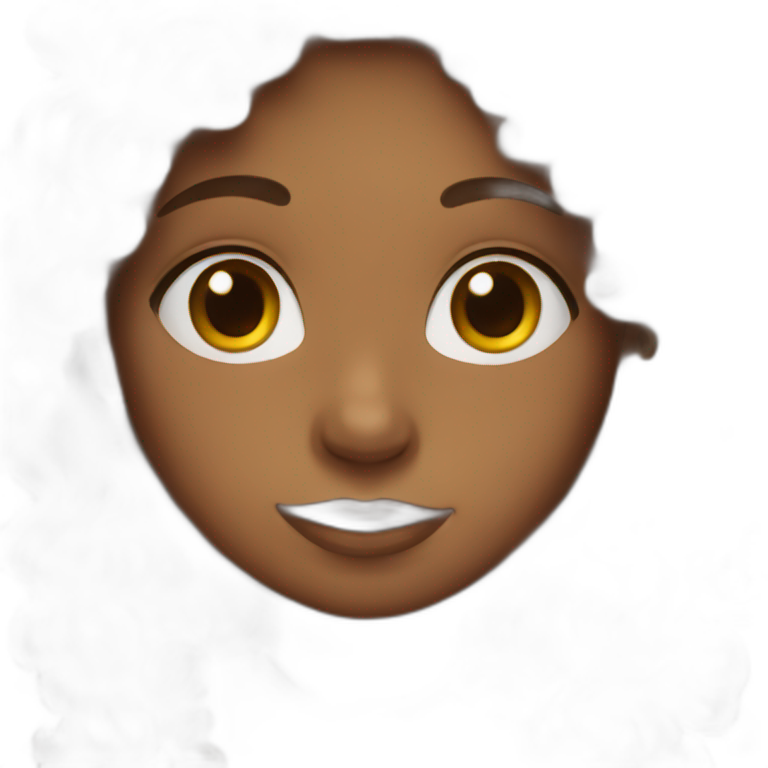 Brown girl with curly long  hair emoji