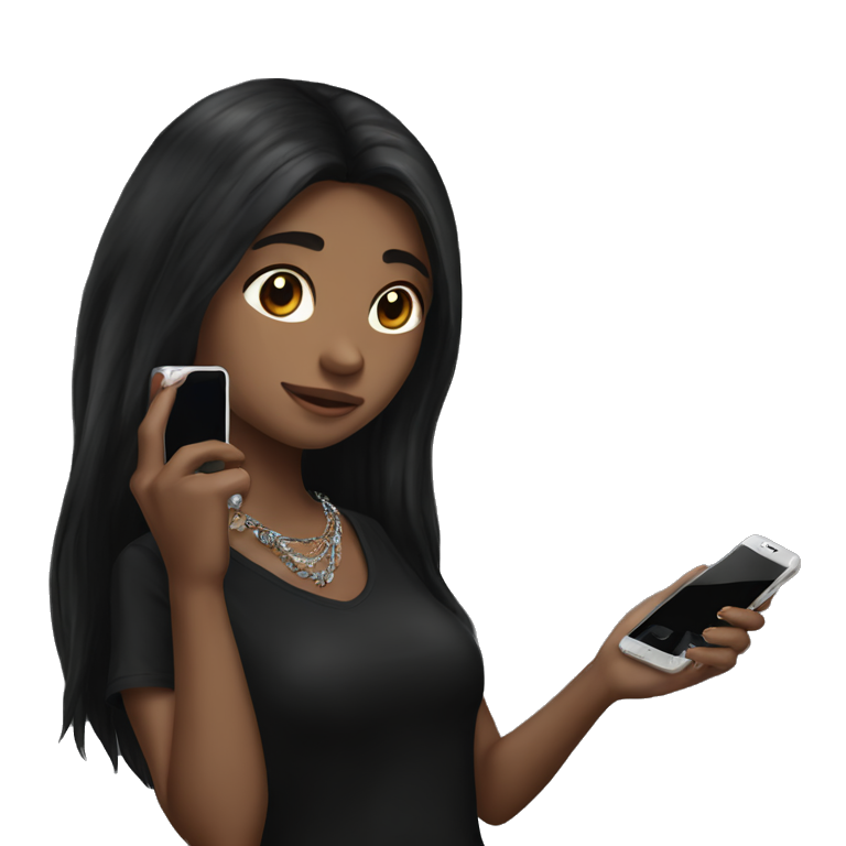 girl boy selfie phone jewelry emoji