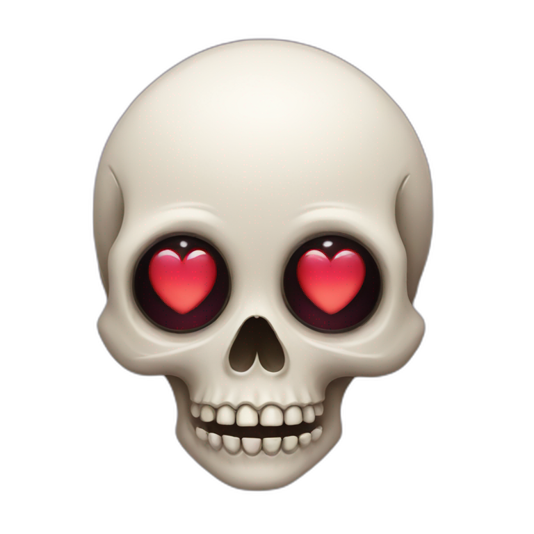 Skull with heart-eyes emoji
