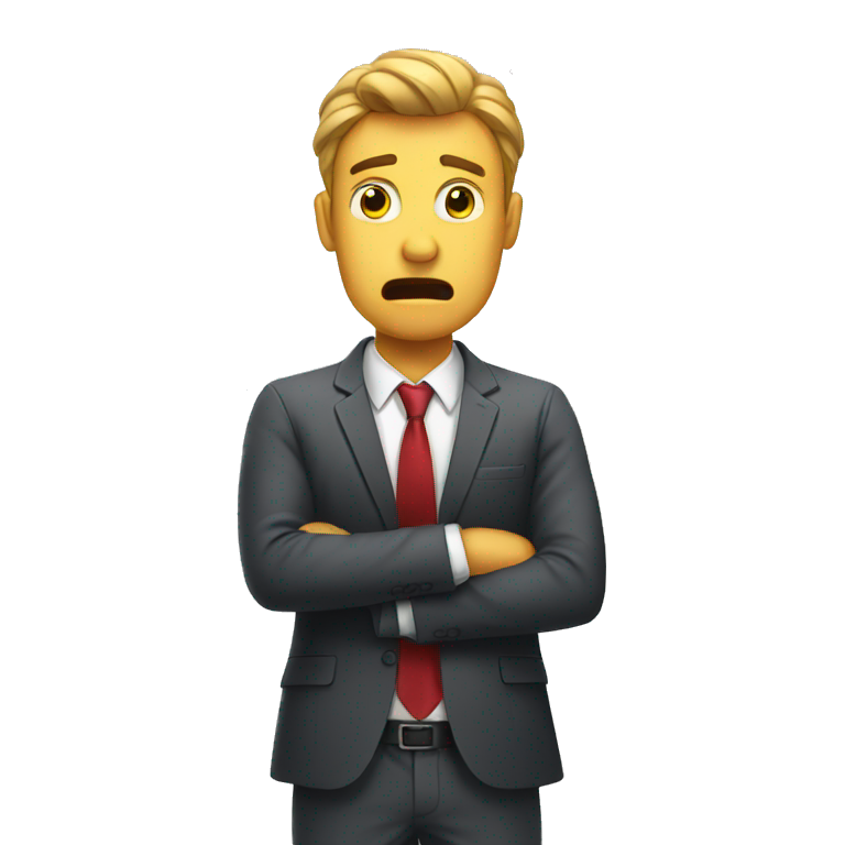 stressed businessman emoji