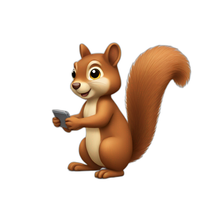 Squirrel at work emoji