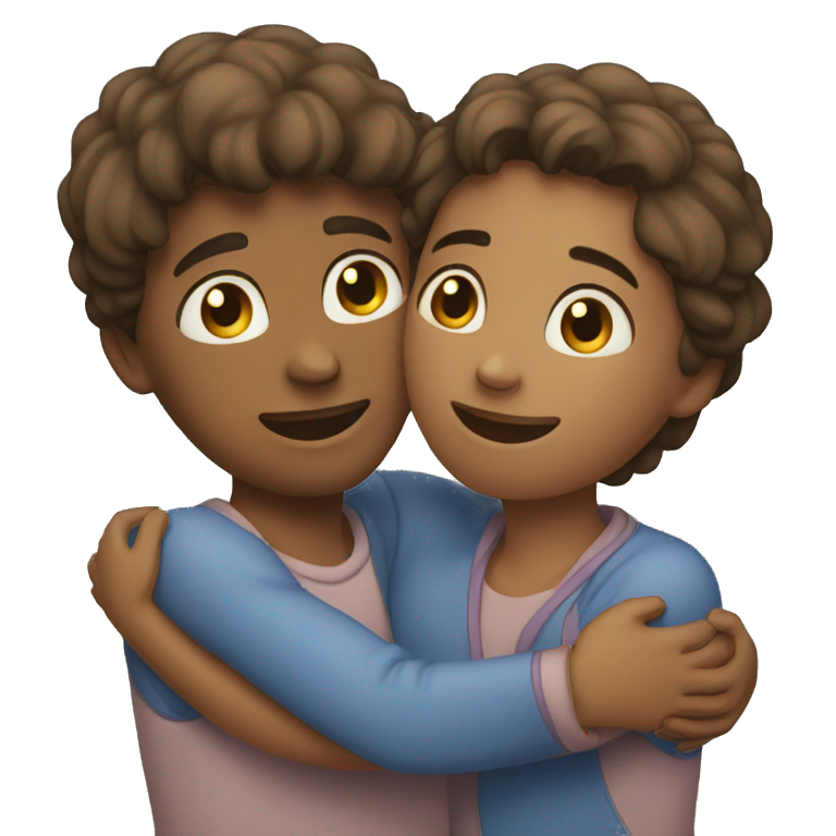 two people hugging each other  emoji
