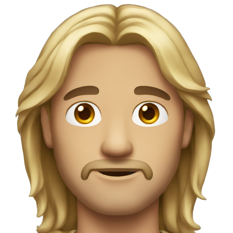 man long hair emoji