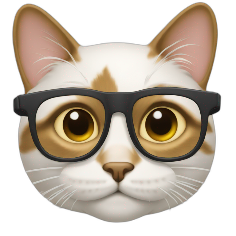 un gato con lentes emoji