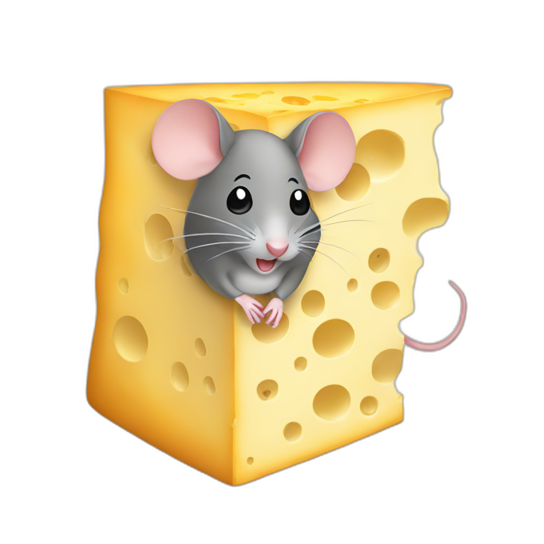 mouse living in cheese emoji