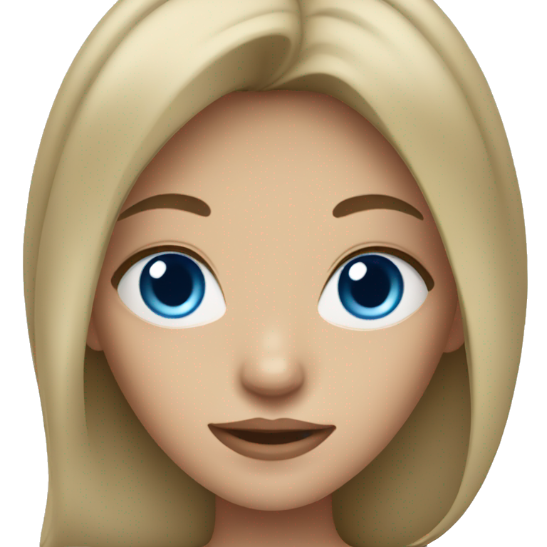girl with dark blonde hair and blue eyes emoji