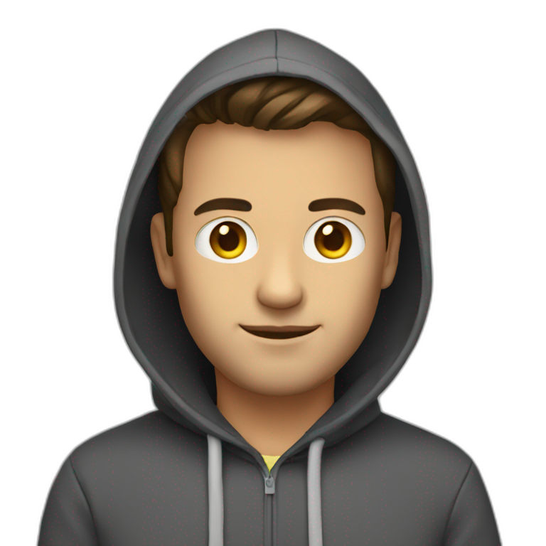programmer with hoodie  emoji