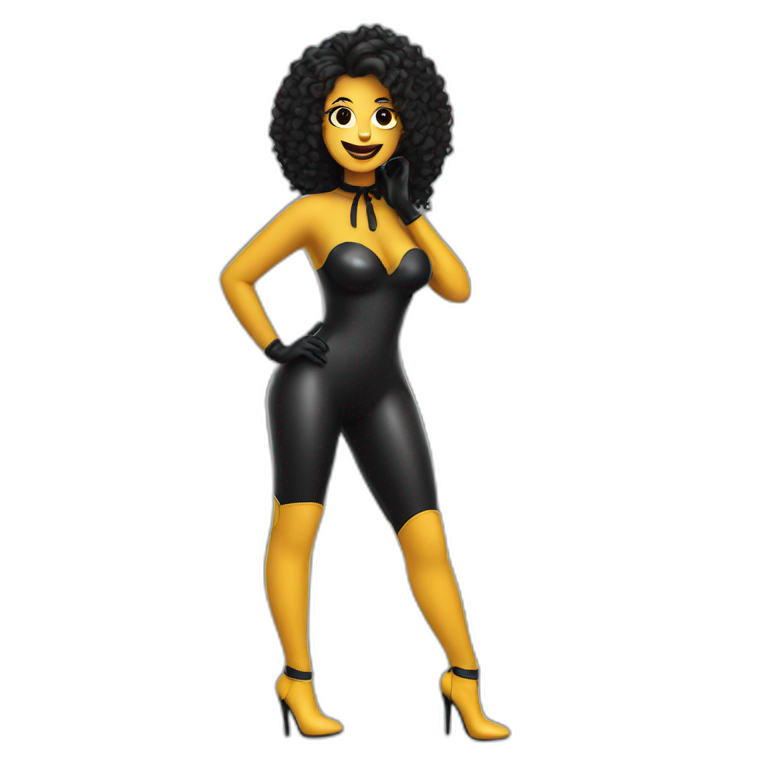 curvy girl in latex  emoji