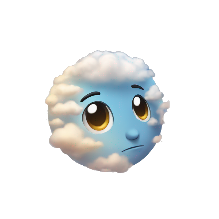 head looking in the sky emoji