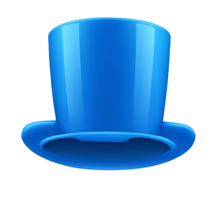 blue cup on white table emoji