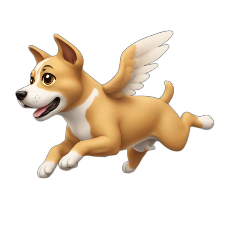 dog flying emoji