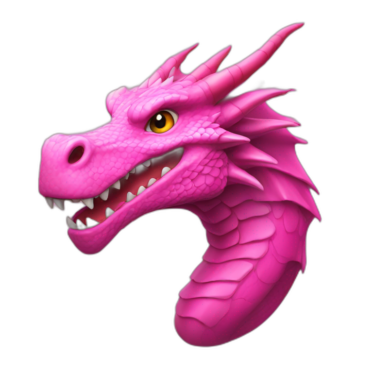 pink dragon head emoji