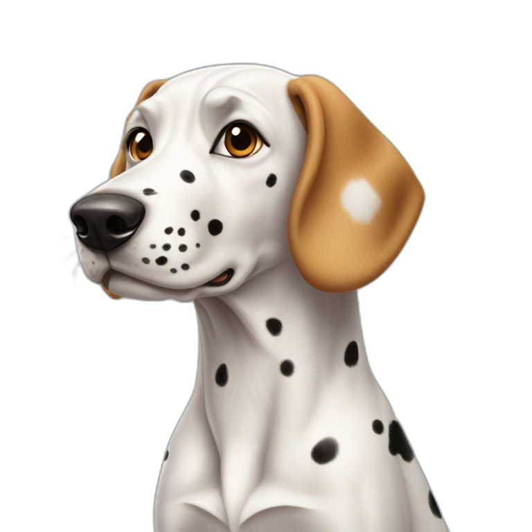 hound dog mix with dalmatian emoji