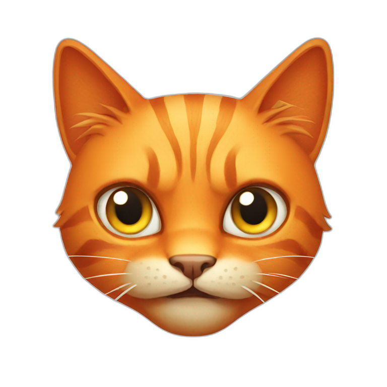 Evil orange cat emoji