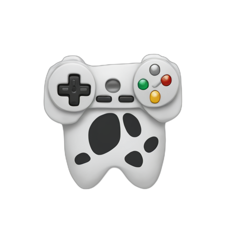 gaming controller on grey background emoji