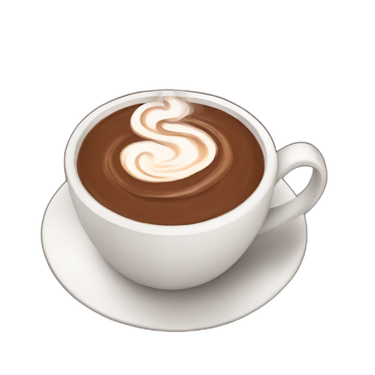 A hot chocolate  emoji