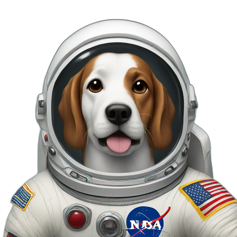 Dog astronaut emoji