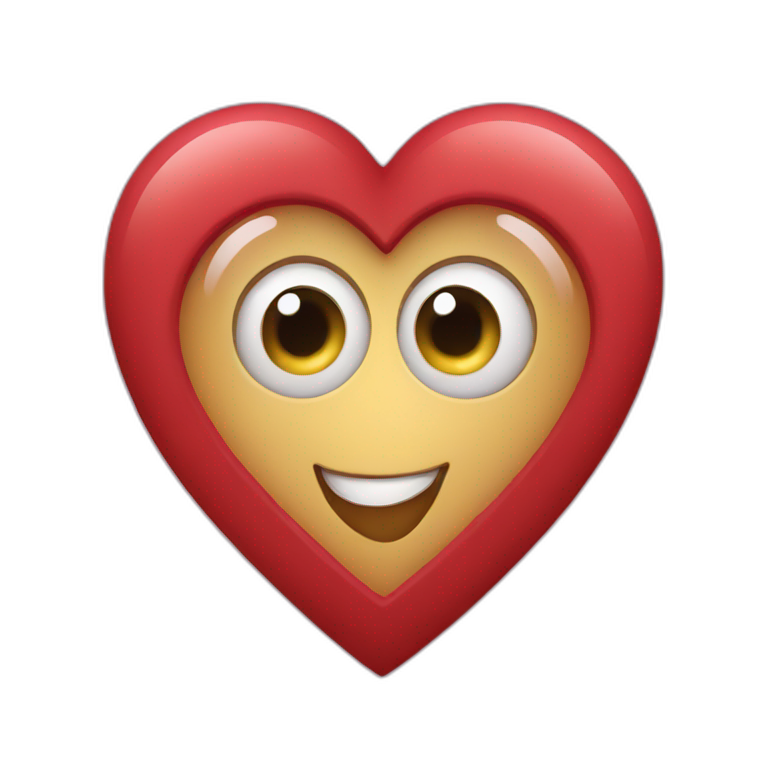 Heart with eyes emoji