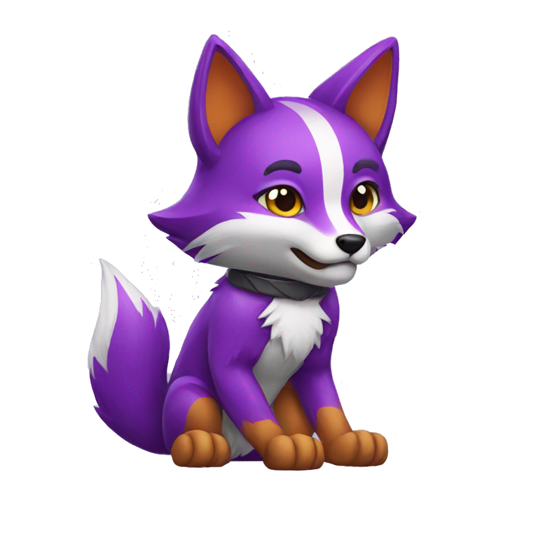 purple fox gamer emoji