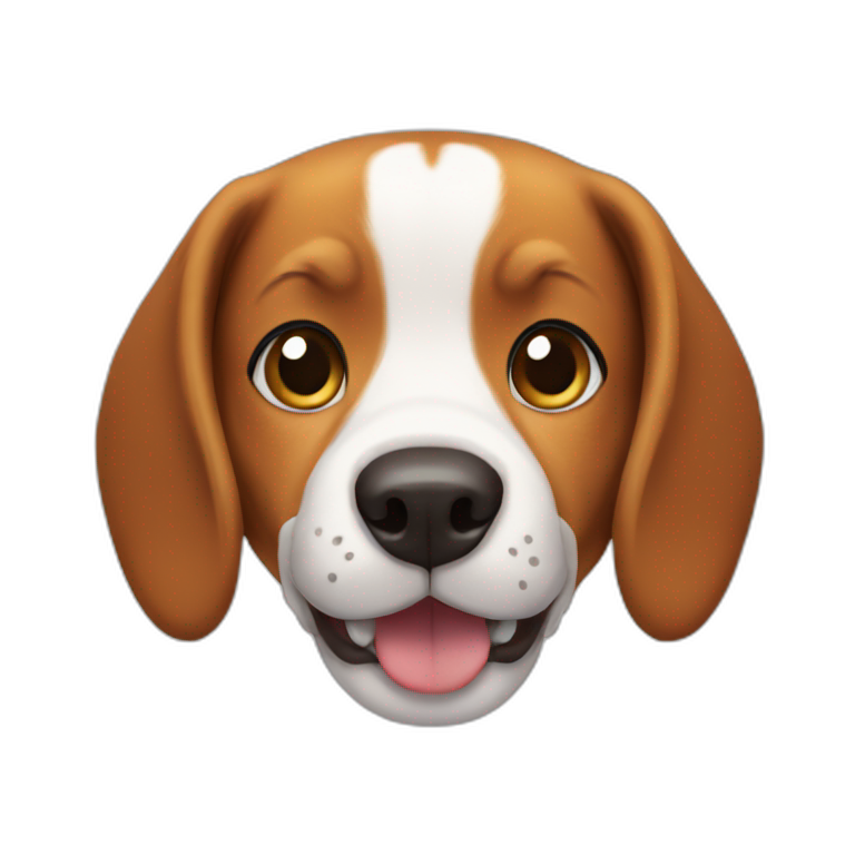 Beagle smile ginger emoji
