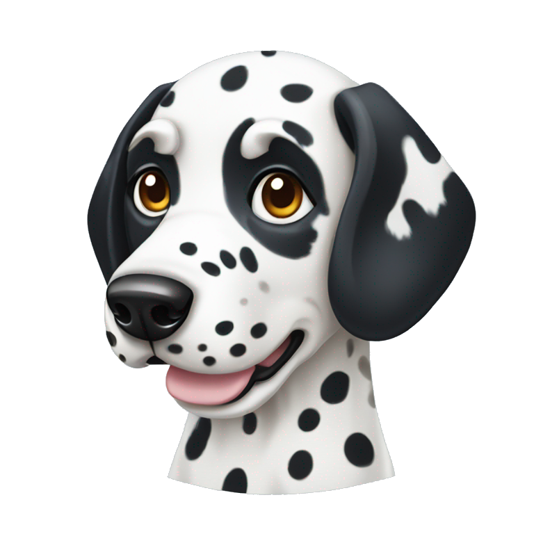 pixel dalmatian dog emoji